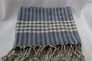 Peshtemal - Rug Colleciton - Dark Blue - Grey Striped