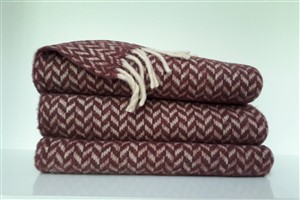 Red 2024 herringbone throw