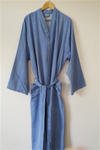 Bathrobe - Bathrobe Collection - Herringbone blue