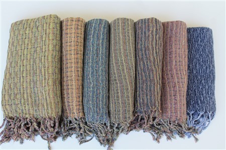 Silk Products - Silk Collection - Jacquard raw silk scarfs - 2