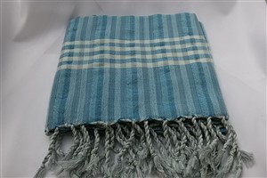 Peshtemal - Rug Colleciton - Turquoise - Grey striped